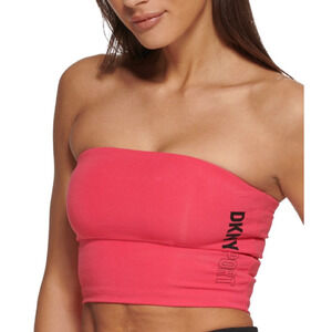 DKNY Women's Exploded Sport Outline Logo Tube Top Pink NWT